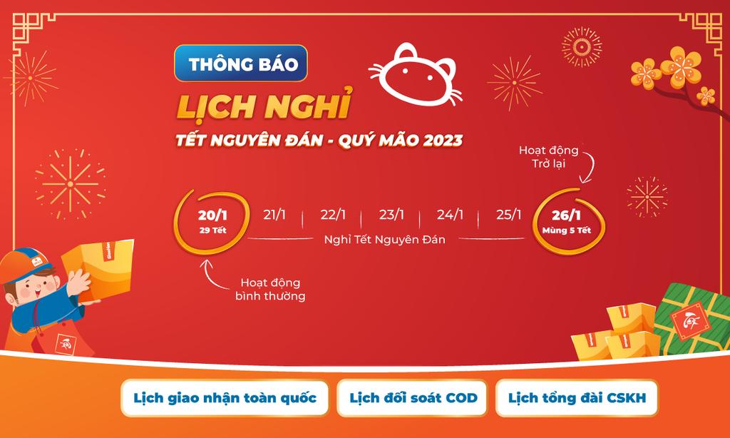 ? GIAO HÀNG NHANH THÔNG BÁO LỊCH NGHỈ TẾT NGUYÊN ĐÁN 2023