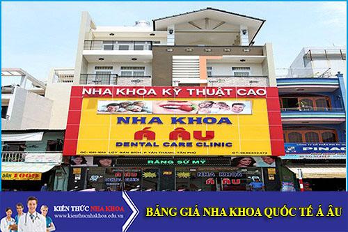 Bảng Giá Nha Khoa Quốc Tế Á Âu