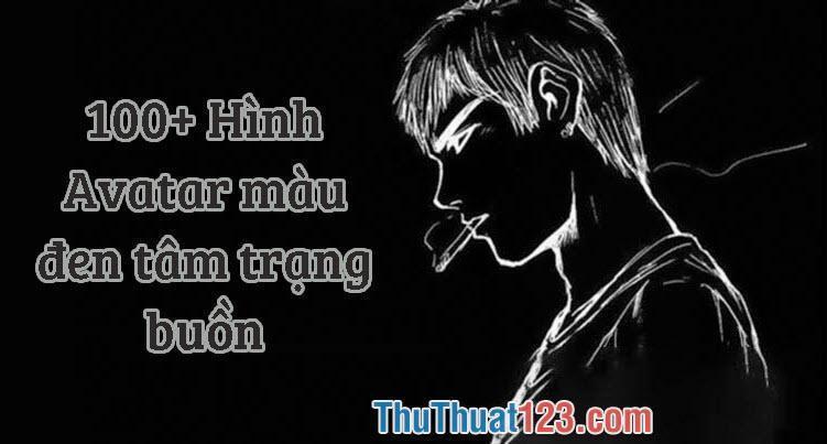 Hình avatar màu đen tâm trạng buồn