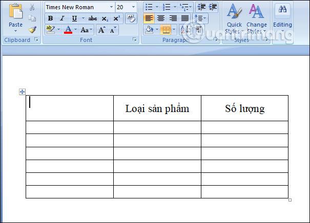 Cách tạo đường kẻ chéo trong bảng Word