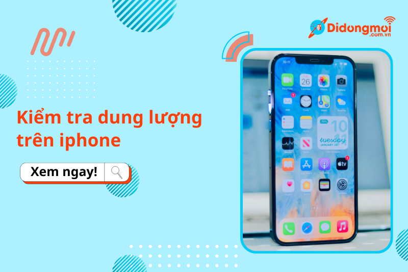 cách kiểm tra dung lượng trên iphone