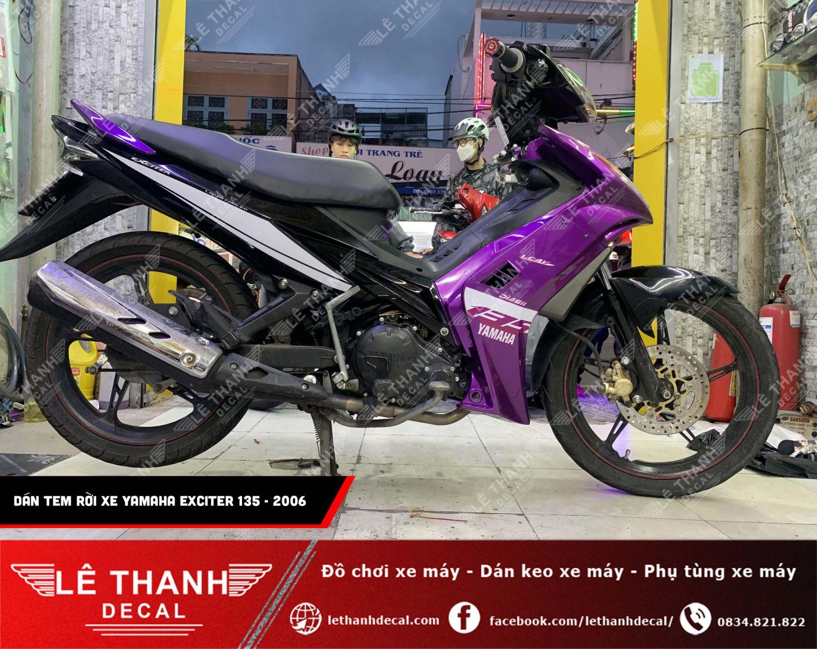 Dán tem rời xe máy Yamaha Exciter 135 - 2006