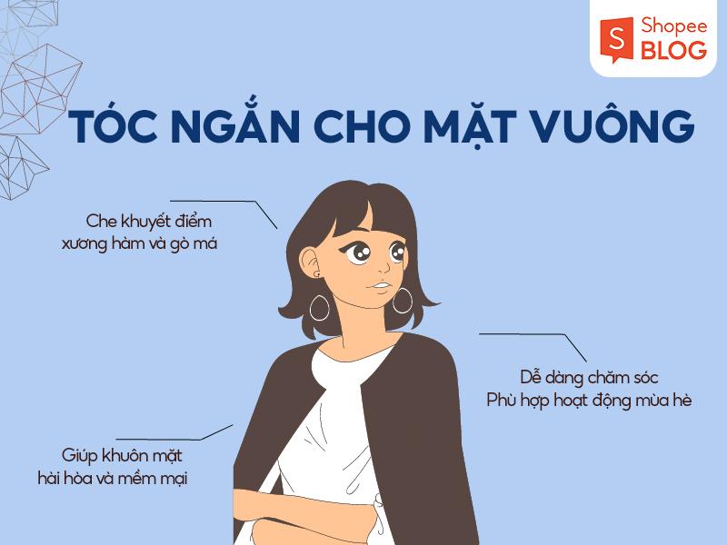 Mặt vuông có nên cắt tóc ngắn? Đặc điểm của tóc ngắn (Nguồn: Shopee Blog)