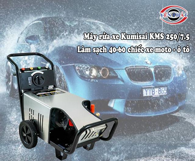 hiệu suất máy rửa xe Kumisai KMS 250/7.5